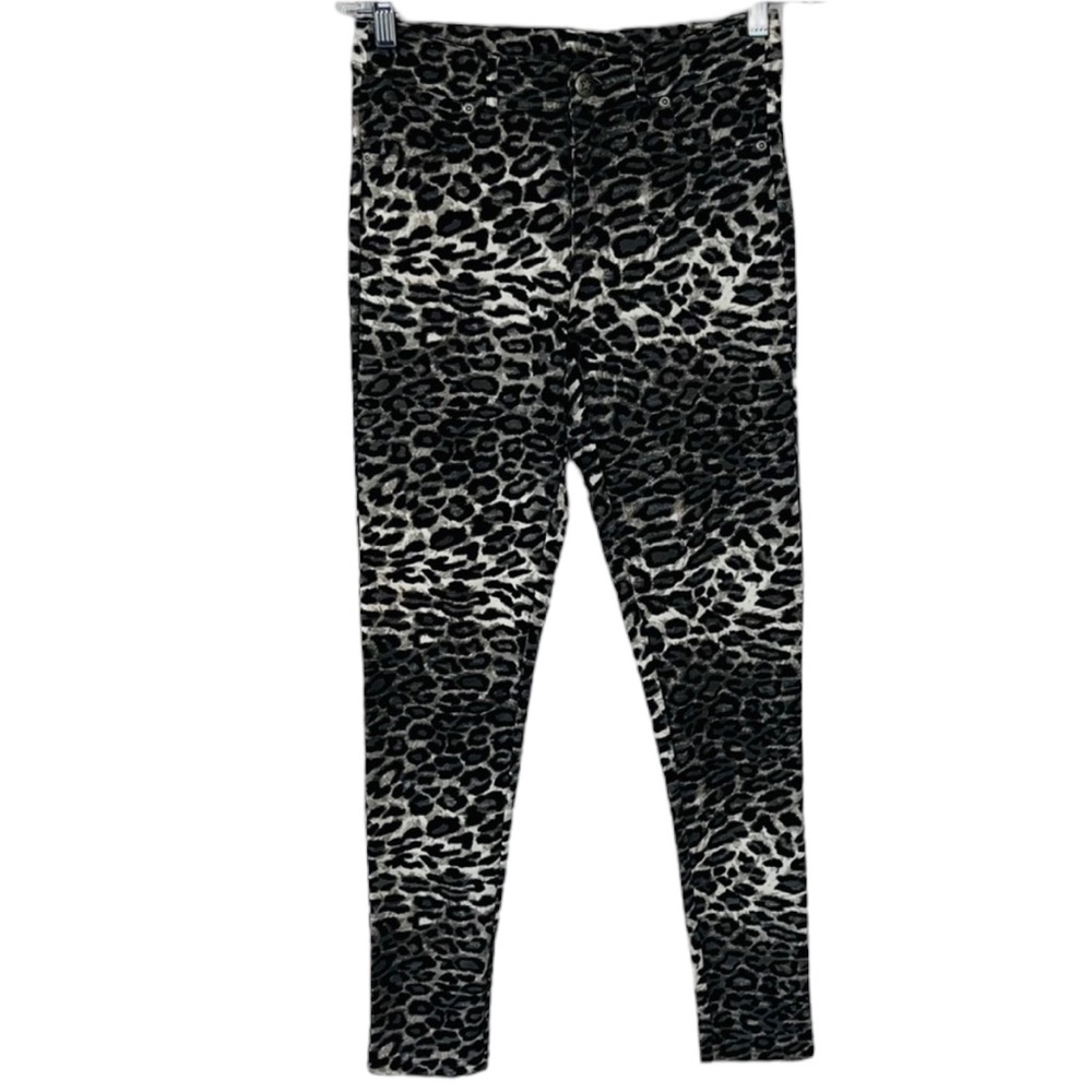 4/$24 Joe Boxer Black Grey and‎ Cream Leopard Print Skinny Pants